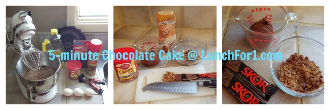 It's really that simple. 4 ingredients to make the cake + 3 ingredients to decorate it = Yummy Bliss mmmmm CHOCOLATE!